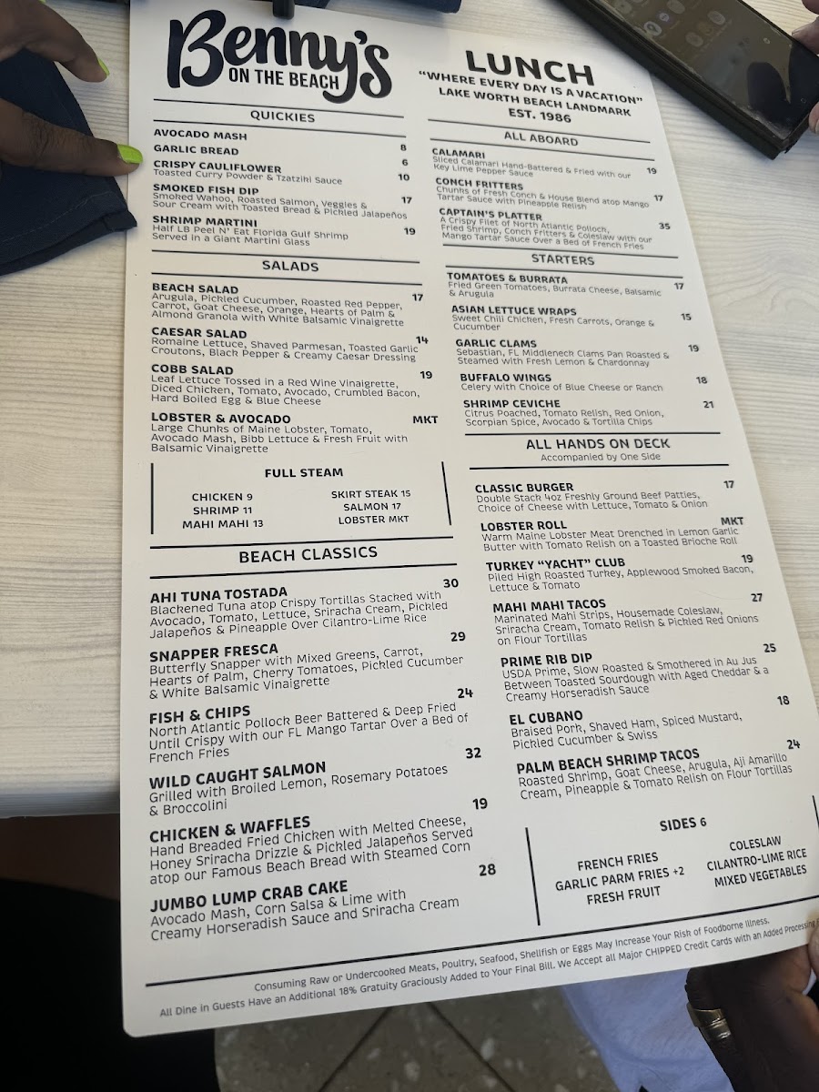 Benny's On The Beach - Pier Menu - Image 6